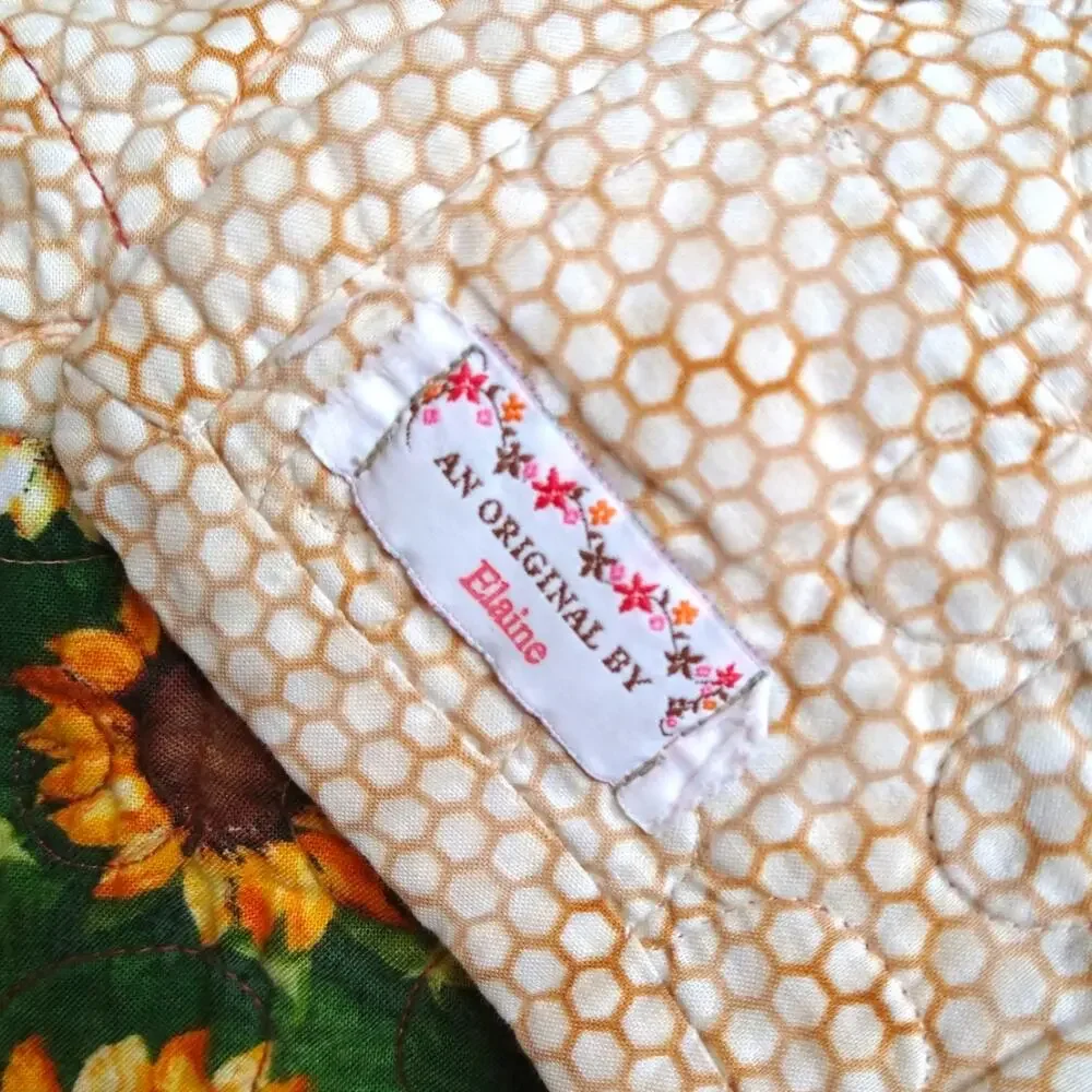 Sunflower Patchwork Quilt Handmade Throw Blanket Wall Hanging 53